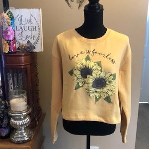 Cropped Sunflower Sweatshirt/NWT